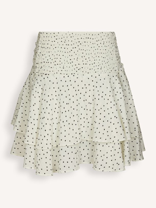 Neo Noir Janie Mini Dot Skirt online kopen | Orangebag Ontdek de Janie Mini Dot Skirt van Neo Noir bij Orangebag. Een speelse witte mini-rok met stippenprint en een flatterende gesmokte taille. Shop nu!