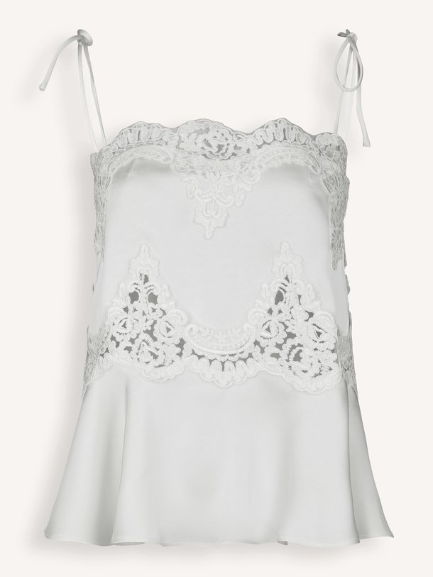 Kaela Heavy Sateen Lace Top Kaela, geweven top