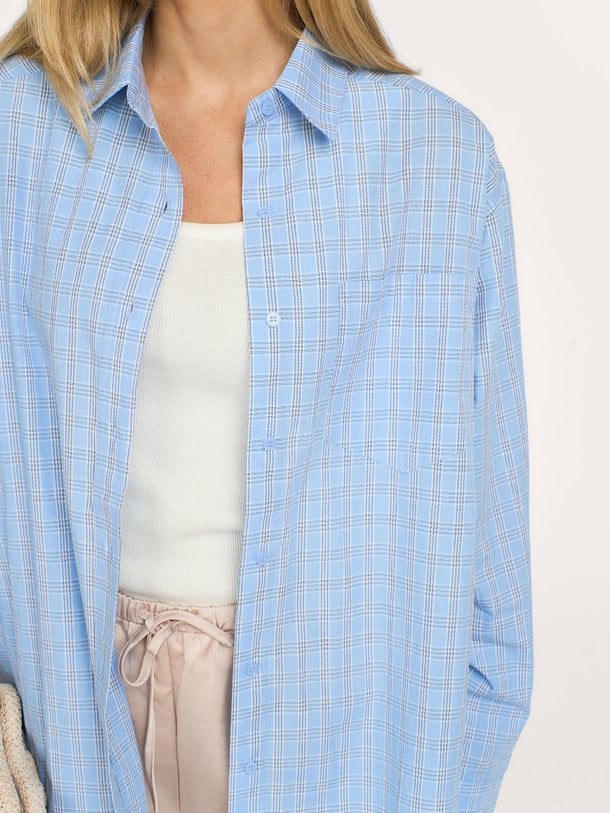 Dalma Triple Check Shirt Dalma, katoenen geruite blouse