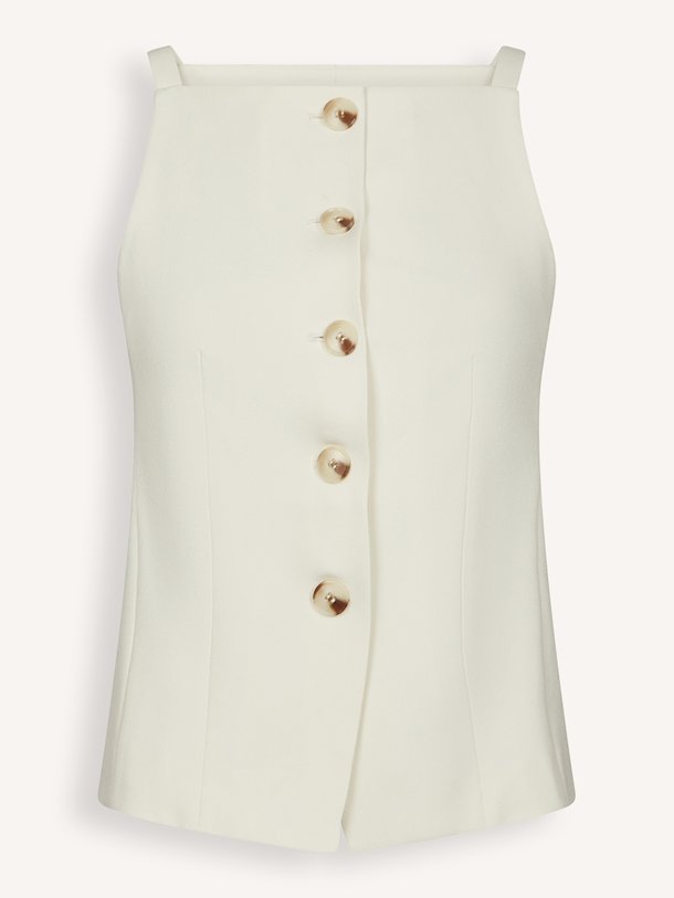 Neo Noir Kylie Structure waistcoat online kopen | Orangebag Shop de Neo Noir Kylie Structure waistcoat in off-white bij Orangebag. Een stijlvol mouwloos jasje met een prachtige structuur en knoopsluiting.