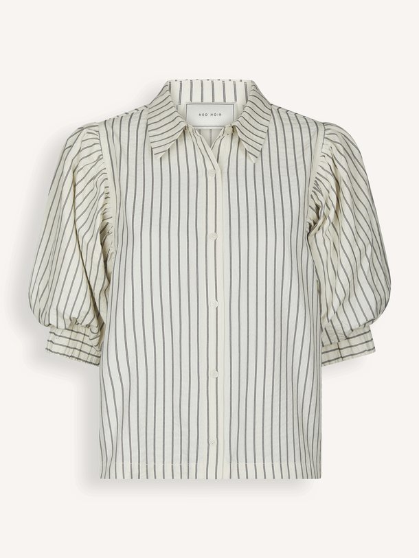 Etta Slim Stripe Shirt Etta, katoen/viscosemix blouse