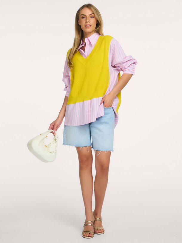 Jit, katoenen blouse met gebreide details