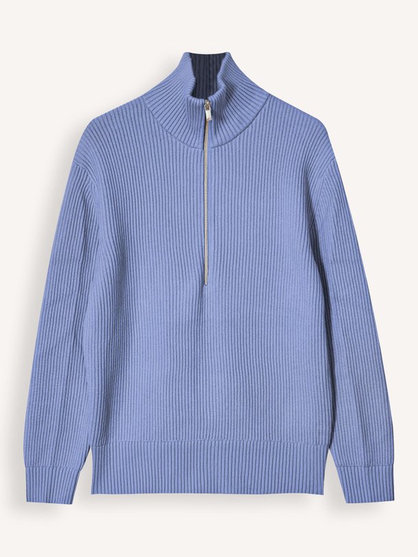 Ontdek de Manuelo katoenmix trui van Drykorn in de kleur blauw bij Orangebag. Op werkdagen voor 21:45 besteld, morgen in huis.