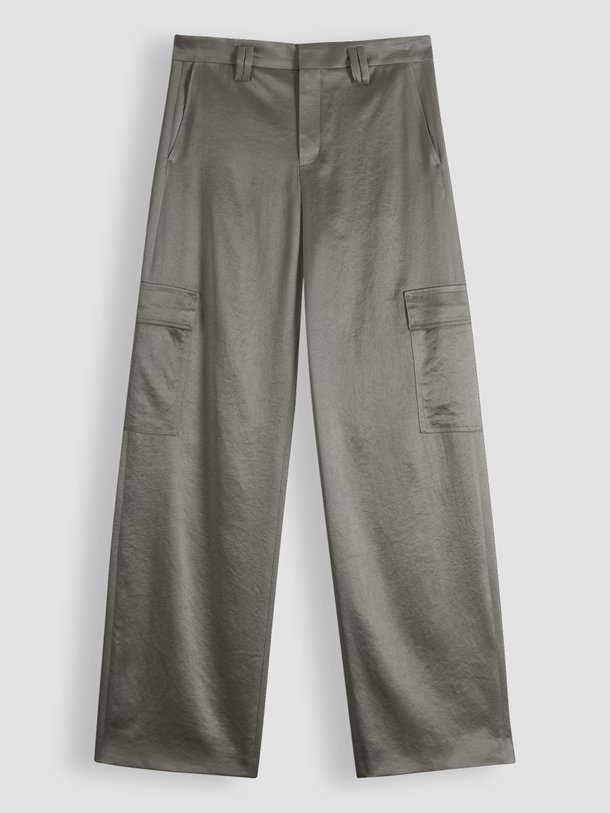Ontdek de Ductile geweven glanzende cargo broek van Drykorn in de kleur grijsgroen bij Orangebag. Op werkdagen voor 21:45 besteld, morgen in huis.