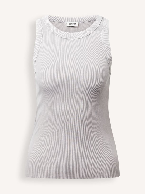 Ontdek de Olina, katoenen rib tanktop van Drykorn bij Orangebag. Op werkdagen voor 21:45 besteld, morgen in huis.