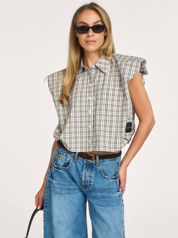Dinnie NS Mini Check Shirt Dinnie, geweven geruite blouse