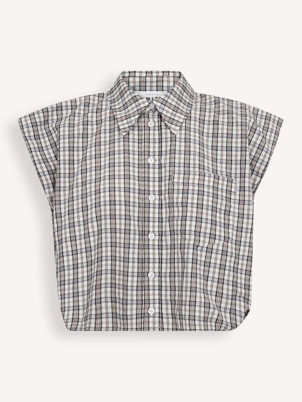 Dinnie, geweven geruite blouse