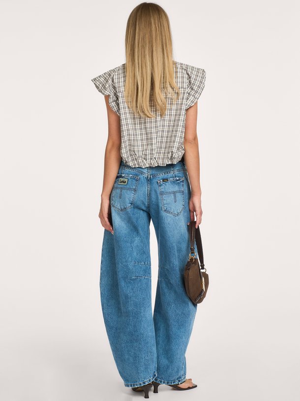 Dinnie NS Mini Check Shirt Dinnie, geweven geruite blouse