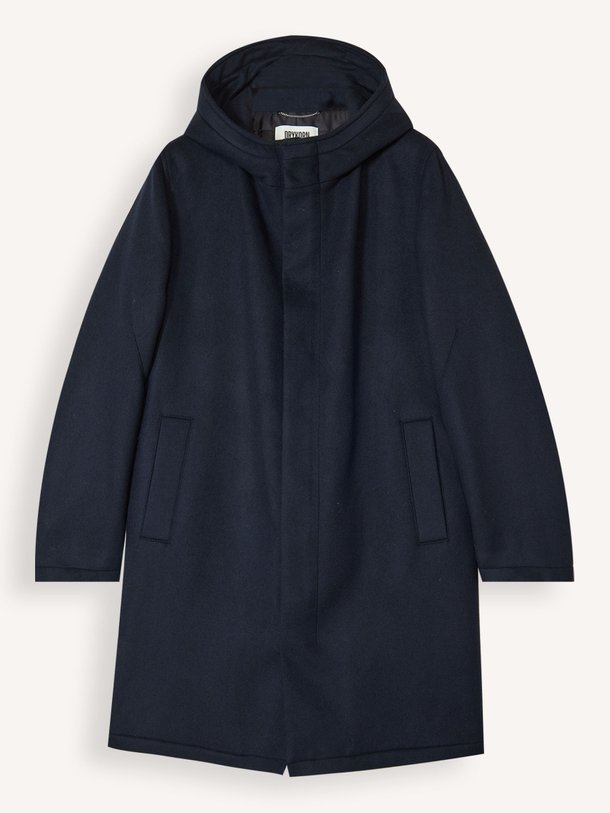 Ontdek de Naukano wolmix mantel van Drykorn in de kleur donkerblauw bij Orangebag. Op werkdagen voor 21:45 besteld, morgen in huis.