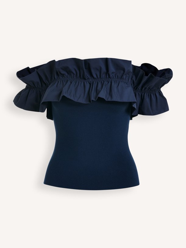 JAQUA Jaqua, viscose mix off shoulder top
