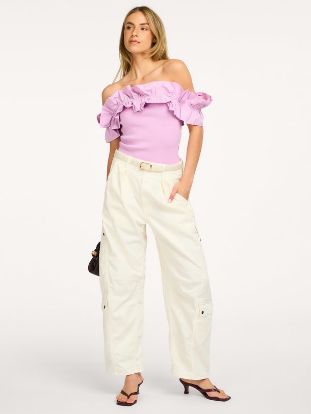 Jaqua, viscose mix off shoulder top