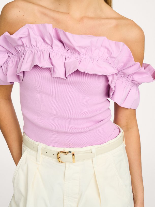 Jaqua, viscose mix off shoulder top