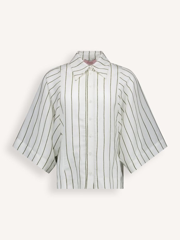 Ontdek de Fabienne modalmix gestreepte blouse van Studio Anneloes in de kleur Off-white bij Orangebag. Op werkdagen voor 21:45 besteld, morgen in huis.