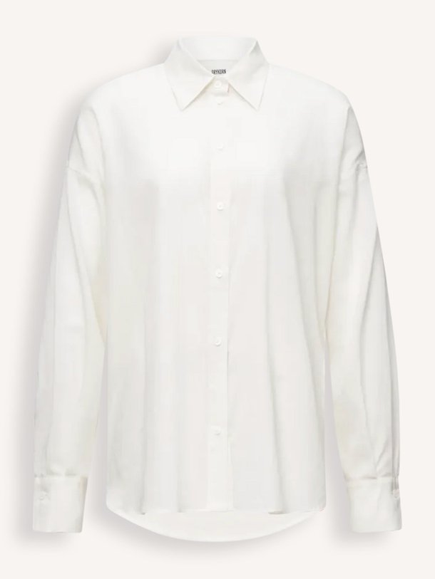 Drykorn Lyndara - Katoenmix Blouse - Off-White Ontdek de Lyndara katoenmix blouse van Drykorn in de kleur off-white bij Orangebag. Op werkdagen voor 21:45 besteld, morgen in huis.