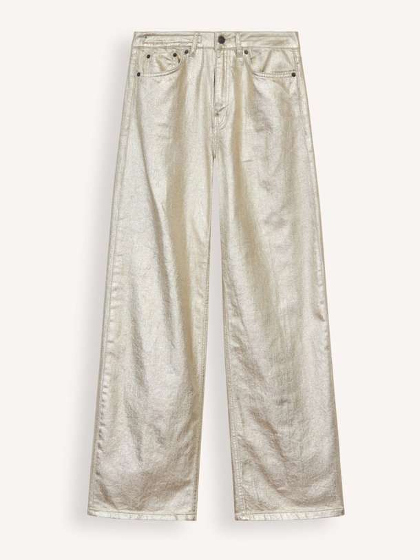 Ontdek de Medley mid waist loose fit metallic jeans van Drykorn in de kleur goudkleur bij Orangebag. Op werkdagen voor 21:45 besteld, morgen in huis.