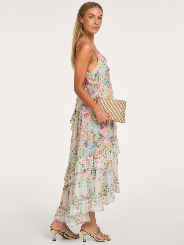 Rendeira, viscose jurk met bloemenprint