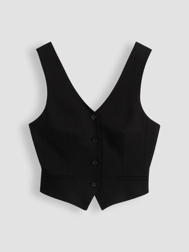 Ontdek de Balscote linnen/viscosemix gilet van Drykorn in de kleur zwart bij Orangebag. Op werkdagen voor 21:45 besteld, morgen in huis.