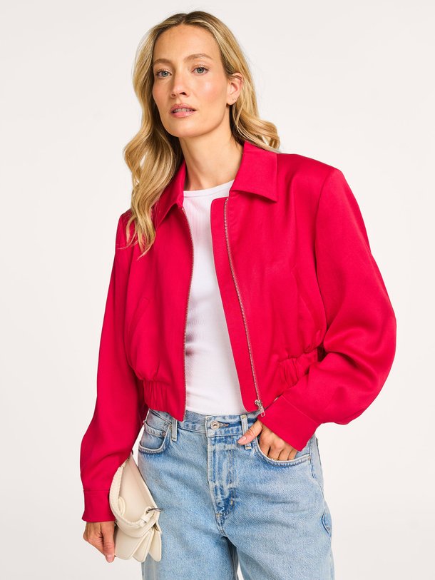 Ontdek de Radway geweven jasje van Drykorn in de kleur rood bij Orangebag. Op werkdagen voor 21:45 besteld, morgen in huis.