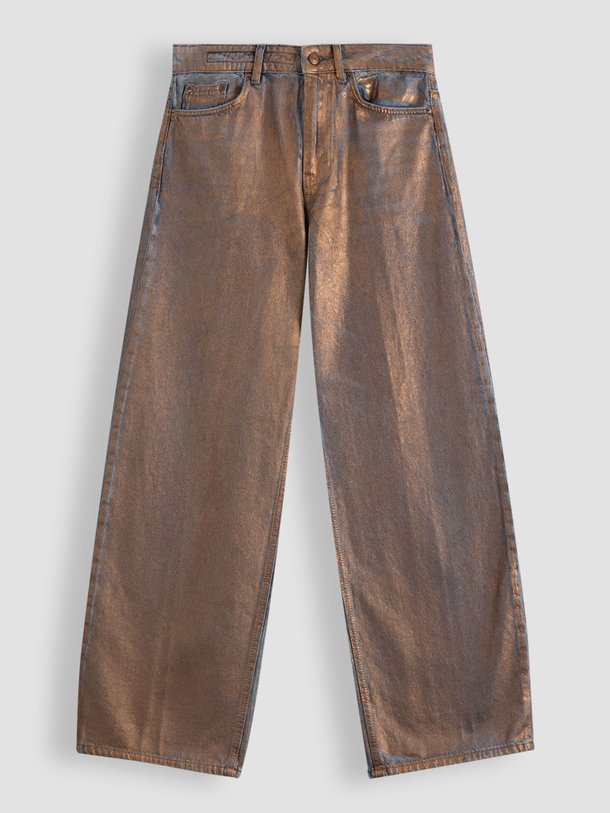 Ontdek de Medley mid waist loose fit metallic jeans van Drykorn in de kleur brons bij Orangebag. Op werkdagen voor 21:45 besteld, morgen in huis.