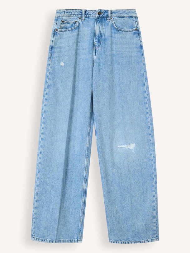Ontdek de Medley mid waist loose fit non-stretch jeans van Drykorn in de kleur Blauw bij Orangebag. Op werkdagen voor 21:45 besteld, morgen in huis.