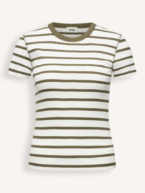 Ontdek de Koale katoenen rib T-shirt van Drykorn in de kleur army bij Orangebag. Op werkdagen voor 21:45 besteld, morgen in huis.