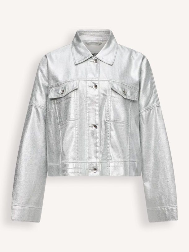 Ontdek de Holbrooks denim metallic jack van Drykorn in de kleur zilverkleur bij Orangebag. Op werkdagen voor 21:45 besteld, morgen in huis.