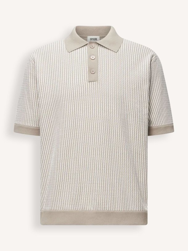 Drykorn Tamian - Katoenen Polo - Beige Ontdek de Tamian katoenen polo van Drykorn in de kleur beige bij Orangebag. Op werkdagen voor 21:45 besteld, morgen in huis.