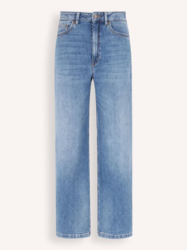 Ontdek de Flown high waist straight fit stretch jeans van Drykorn in de kleur blauw bij Orangebag. Op werkdagen voor 21:45 besteld, morgen in huis.