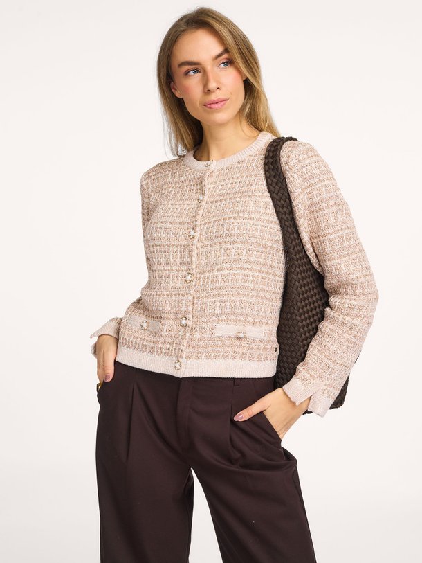 Ontdek de Chandra katoenmix vest met lurex van Studio Anneloes in de kleur goudkleur bij Orangebag. Op werkdagen voor 21:45 besteld, morgen in huis.