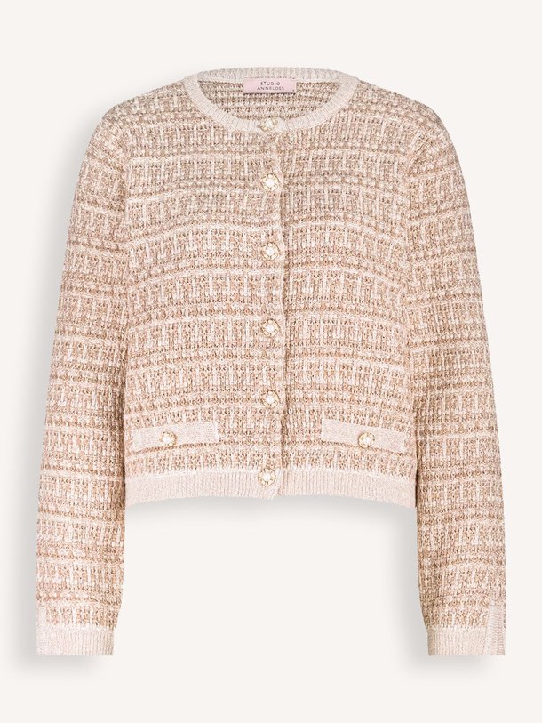 Ontdek de Chandra katoenmix vest met lurex van Studio Anneloes in de kleur goudkleur bij Orangebag. Op werkdagen voor 21:45 besteld, morgen in huis.