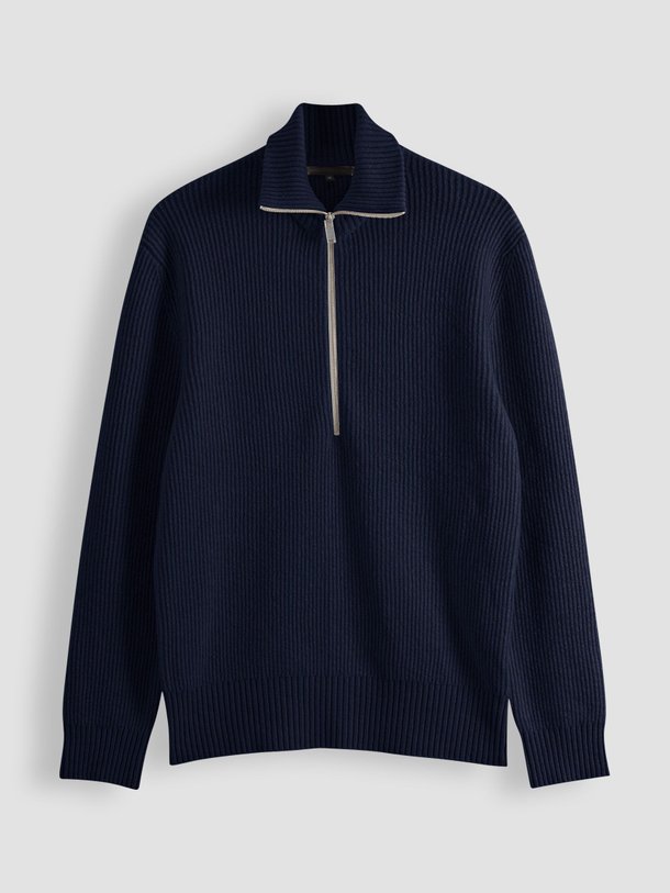 Ontdek de Manuelo wolmix rib trui van Drykorn in de kleur donkerblauw bij Orangebag. Op werkdagen voor 21:45 besteld, morgen in huis.