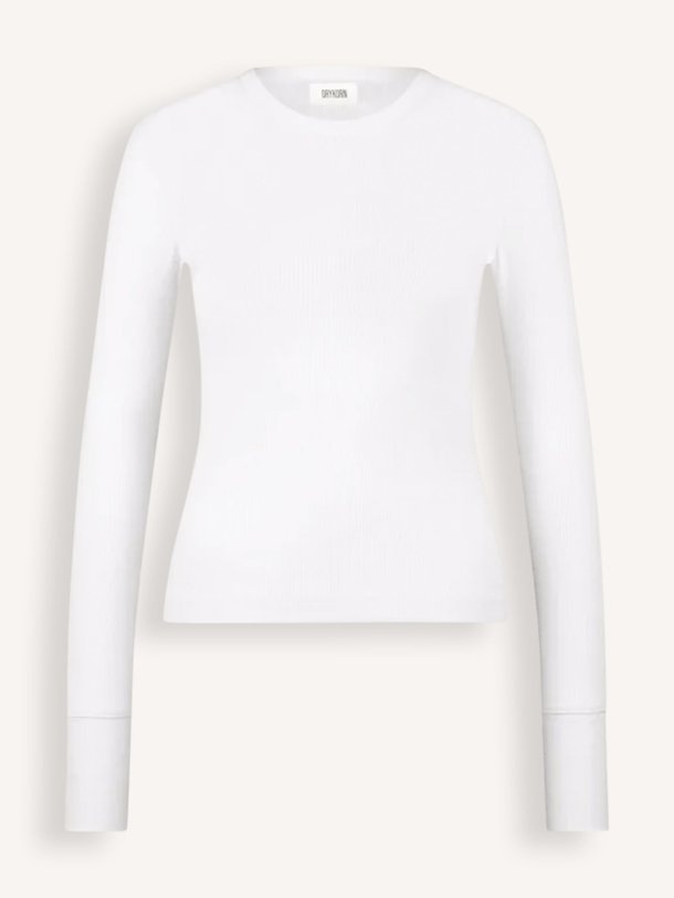 Ontdek de Nurit, katoenen rib longsleeve van Drykorn bij Orangebag. Op werkdagen voor 21:45 besteld, morgen in huis.