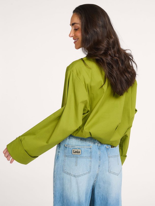 Ontdek de Erina katoenmix poplin blouse van Studio Anneloes in de kleur Limegroen bij Orangebag. Op werkdagen voor 21:45 besteld, morgen in huis.