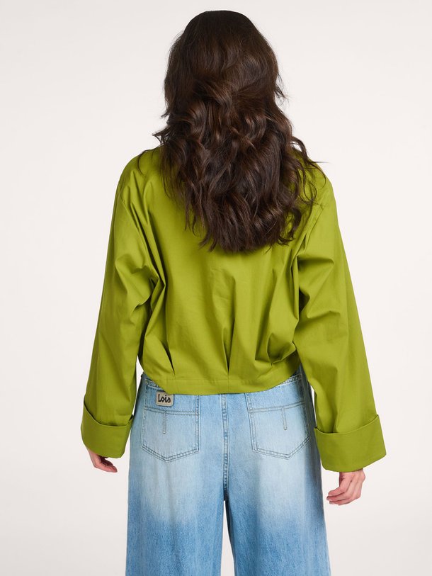 Ontdek de Erina katoenmix poplin blouse van Studio Anneloes in de kleur Limegroen bij Orangebag. Op werkdagen voor 21:45 besteld, morgen in huis.