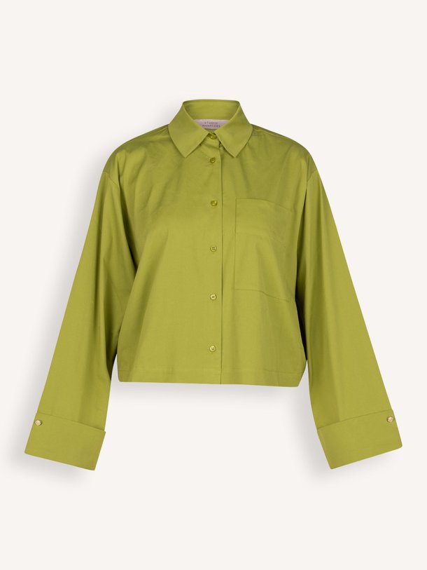Ontdek de Erina katoenmix poplin blouse van Studio Anneloes in de kleur Limegroen bij Orangebag. Op werkdagen voor 21:45 besteld, morgen in huis.