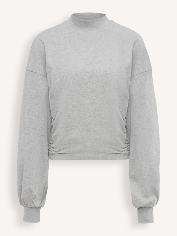 Ontdek de Syanah katoenmix gemêleerde sweater van Drykorn in de kleur grijs bij Orangebag. Op werkdagen voor 21:45 besteld, morgen in huis.