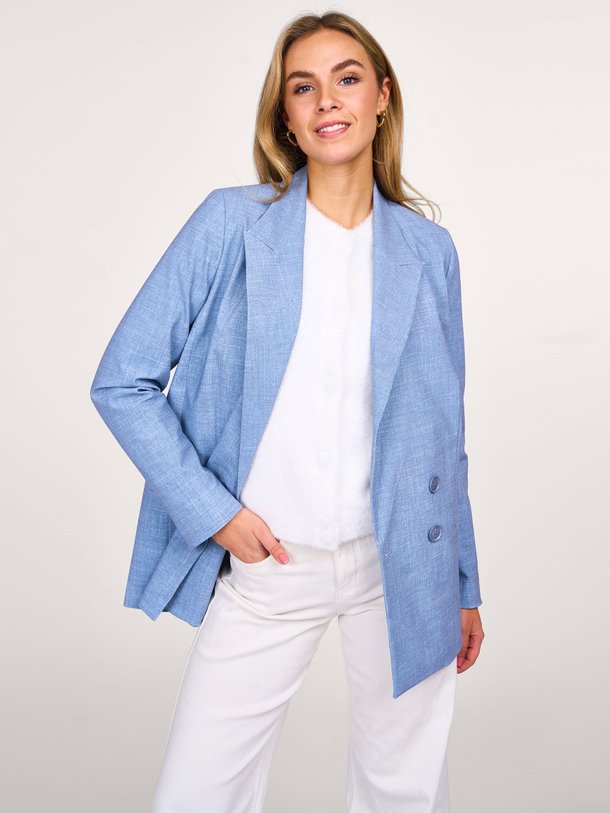 Ontdek de Blossom heavy travel jersey blazer van Studio Anneloes in de kleur grijsblauw bij Orangebag. Op werkdagen voor 21:45 besteld, morgen in huis.