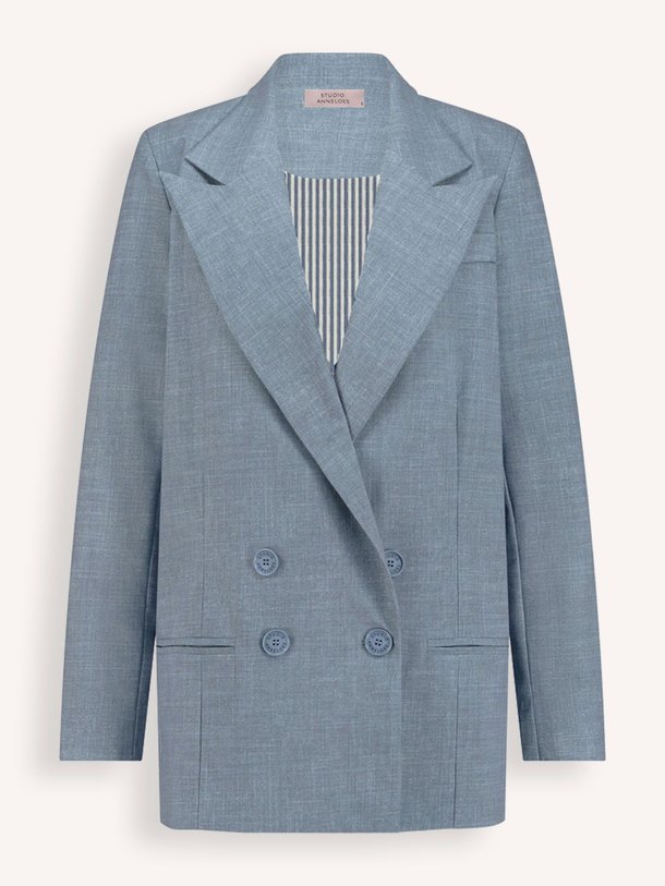 Ontdek de Blossom heavy travel jersey blazer van Studio Anneloes in de kleur grijsblauw bij Orangebag. Op werkdagen voor 21:45 besteld, morgen in huis.