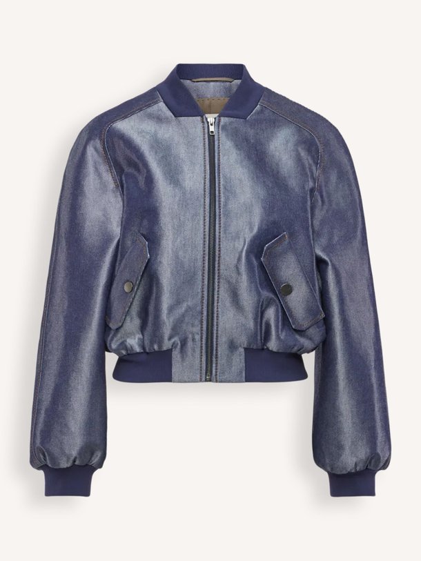 Ontdek de Marham denim metallic jack van Drykorn in de kleur donkerblauw bij Orangebag. Op werkdagen voor 21:45 besteld, morgen in huis.