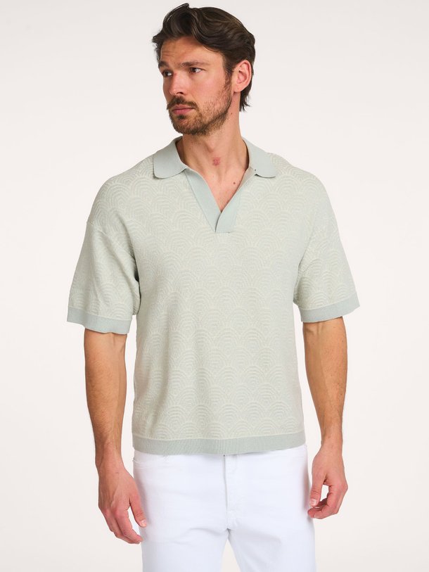 Ontdek de Laurenzzo katoenmix polo met structuur van Drykorn in de kleur Lichtgroen bij Orangebag. Op werkdagen voor 21:45 besteld, morgen in huis.