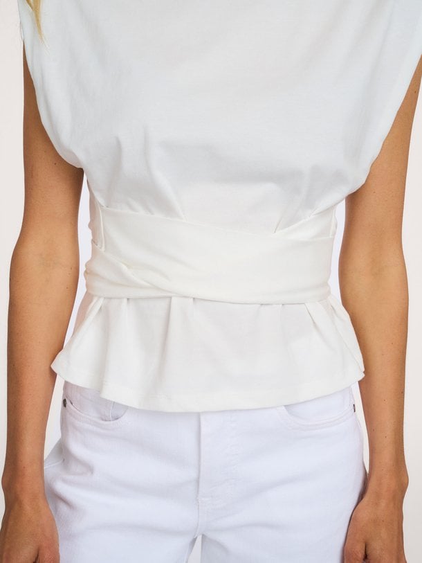 CHILEAS, Wrap body t-shirt