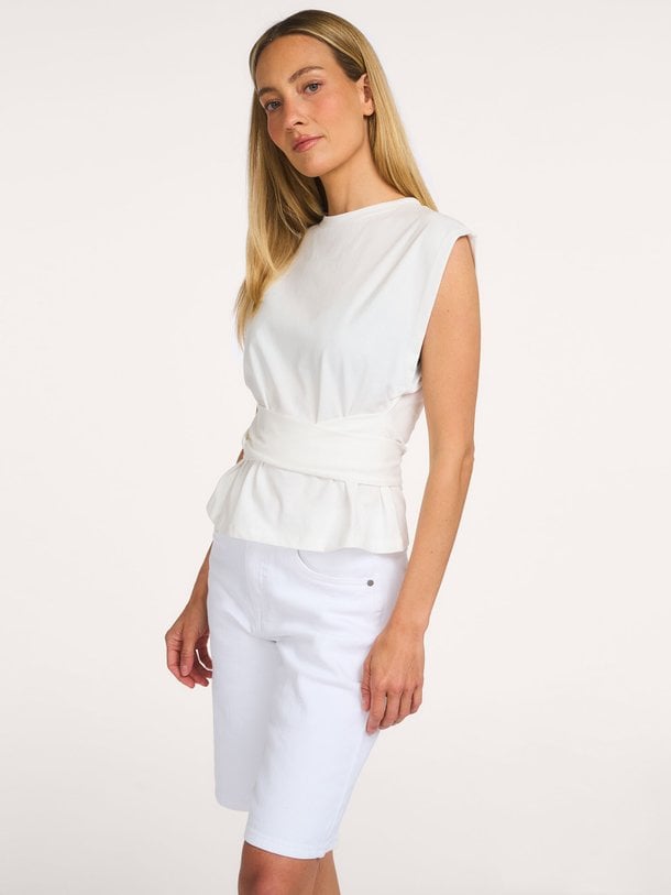CHILEAS, Wrap body t-shirt