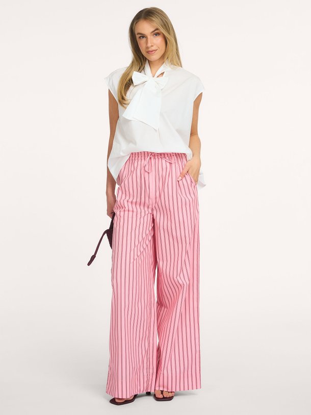 Jouise, katoenen gestreepte broek