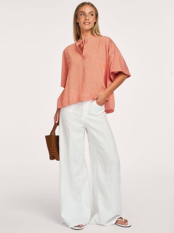Ontdek de Laureen stripe poplin blouse van Studio Anneloes bij Orangebag. Op werkdagen voor 21:45 besteld, morgen in huis.