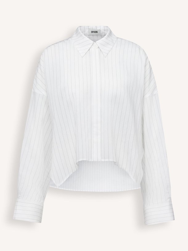 Ontdek de Oshia lyocellmix blouse met krijtstreep van Drykorn in de kleur Off-white bij Orangebag. Op werkdagen voor 21:45 besteld, morgen in huis.