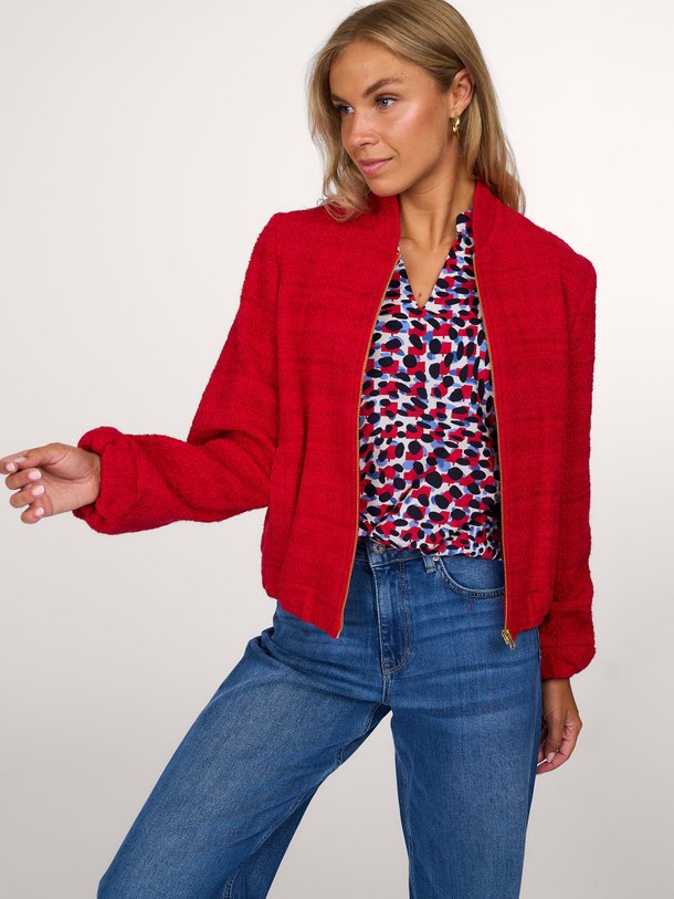 Ontdek de Jax katoenmix tweed bomberjack van Studio Anneloes in de kleur rood bij Orangebag. Op werkdagen voor 21:45 besteld, morgen in huis.