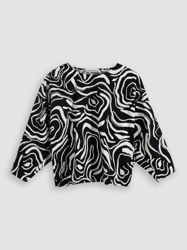 Ontdek de Nialini katoenen top met print van Drykorn in de kleur zwart bij Orangebag. Op werkdagen voor 21:45 besteld, morgen in huis.