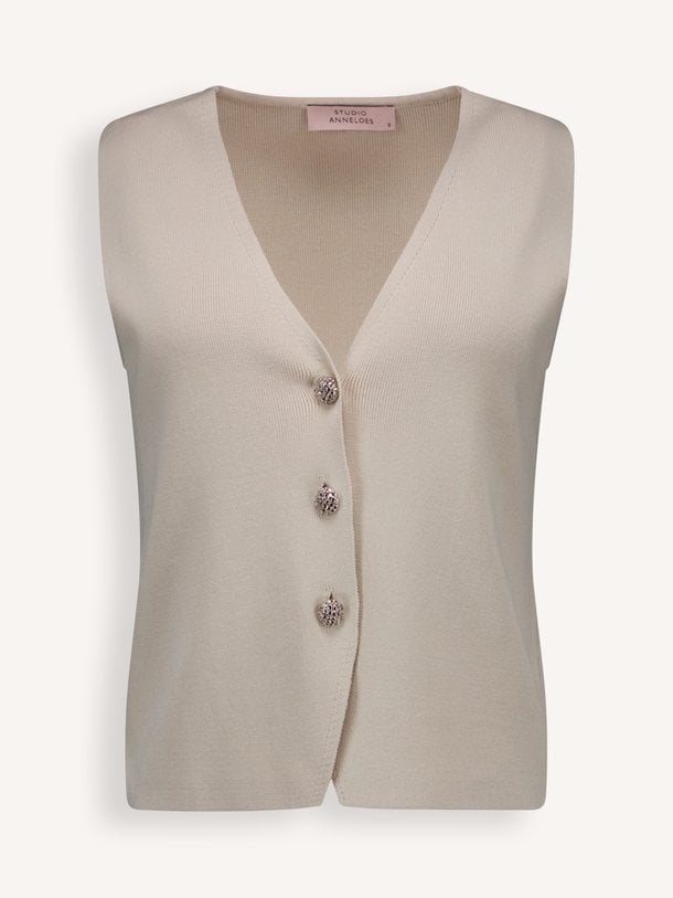 Ontdek de Fenna knitted gilet van Studio Anneloes bij Orangebag. Op werkdagen voor 21:45 besteld, morgen in huis.