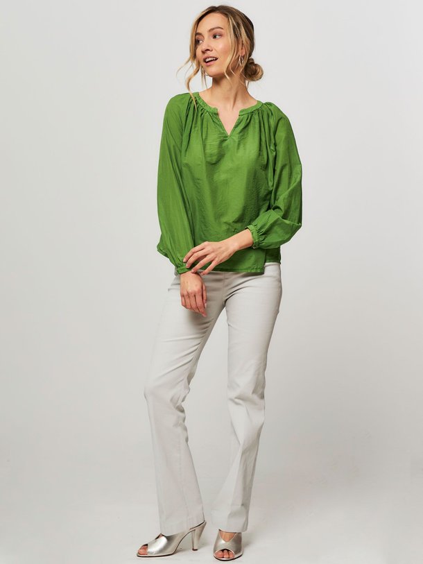 Ontdek de Inch katoenmix stretch pantalon met coating van Drykorn in de kleur off-white bij Orangebag. Op werkdagen voor 21:45 besteld, morgen in huis.