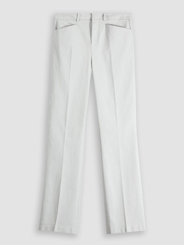Ontdek de Inch katoenmix stretch pantalon met coating van Drykorn in de kleur off-white bij Orangebag. Op werkdagen voor 21:45 besteld, morgen in huis.